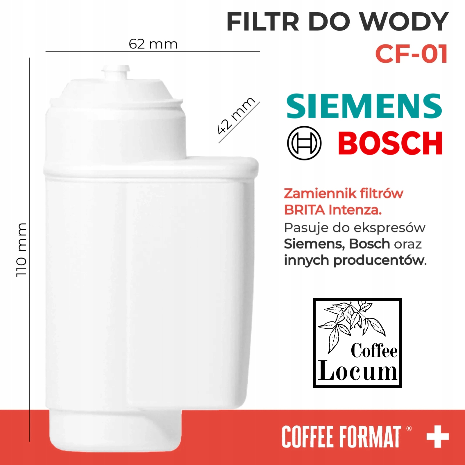 Coffee Format CF-01 Zamiennik FILTR WODY SIEMENS