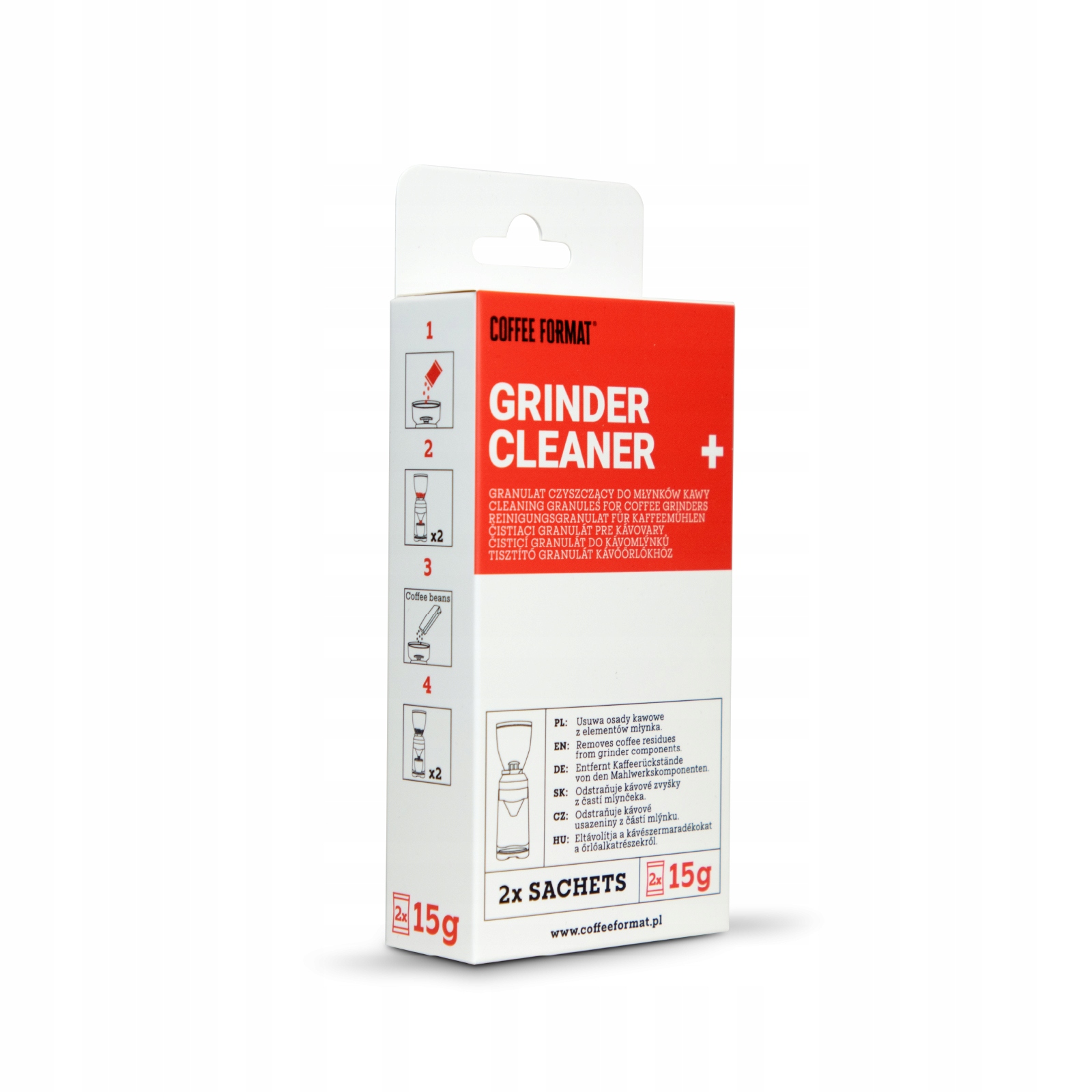 Środek do czyszczenia młynka - Grinder Cleaner+ 2 x 15g COFFEE FORMAT